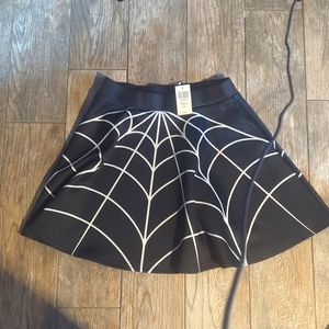 Nwt Hot Topic Spiderweb Circle Skirt